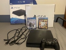 Console Sony PlayStation 4 Slim 1TB - Jet Black, GTA V e God of War: Ragnarok comprar usado Console Sony PlayStation 4 Slim 1TB - Jet Black, GTA V e God of War: Ragnarok comprar usado  Enviando para Brazil