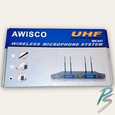 Sistema profissional de microfone de lapela sem fio AWISCO WH-847 4X32 canais UHF PLL comprar usado Sistema profissional de microfone de lapela sem fio AWISCO WH-847 4X32 canais UHF PLL comprar usado  Enviando para Brazil
