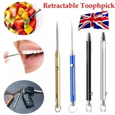 Retractable titanium toothpick for sale  UK