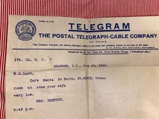 Vtg 1906 telegram for sale  Fort Worth