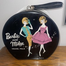 Usado, Estojo de viagem vintage Barbie e Midge Mattel 1963 preto patente muito bom estado comprar usado  Enviando para Brazil