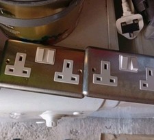 Brushed chrome wall for sale  WARRINGTON