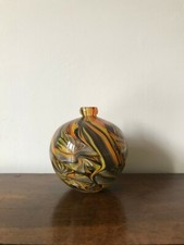 JEAN-PIERRE MATEUS VASE BOULE EN VERRE A DECOR D'INCLUSIONS BLOWN GLASS TBE, usado comprar usado  Enviando para Brazil