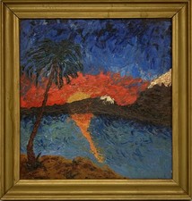 ölbild expressionist landscha gebraucht kaufen  Graal-Müritz, Seeheilbad