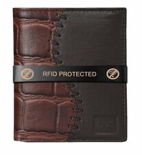 Usado, Nova Carteira Bi-Fold Masculina Cor Marrom Couro Genuíno RFID Bloqueio melhor qualidade comprar usado  Enviando para Brazil