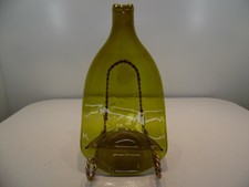 Slumped kiln bottleolive for sale  Bedford