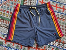Bermuda de natação Aviator Nation masculina titânio 5 listras flexível tamanho 31 comprar usado  Enviando para Brazil