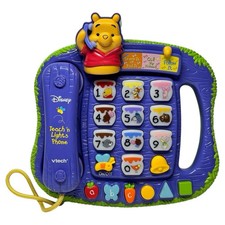 Vintage 2004 VTech Disney Winnie The Pooh Teach N Lights Telefone Brinquedo de Aprendizagem, usado comprar usado Vintage 2004 VTech Disney Winnie The Pooh Teach N Lights Telefone Brinquedo de Aprendizagem, usado comprar usado  Enviando para Brazil