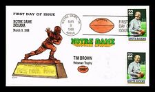 US COVER KNUTE ROCKNE NOTRE DAME FOOTBALL FDC DUAL CANCEL COLLINS PINTADO À MÃO comprar usado  Enviando para Brazil