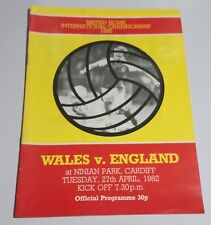 1982 wales england for sale  PRENTON