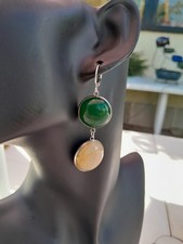 Boucles oreille aventurine d'occasion  Longpont-sur-Orge