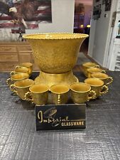 glass 12 punchbowl cups for sale  Brooksville