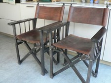 Leather folding wooden for sale  WORTHING