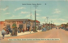 Cartão postal 1942 Juarez México Avenue Street Scene people autos Sandoval 25-8128 comprar usado  Enviando para Brazil