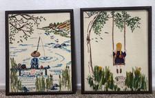 Vintage embroidered crewel for sale  Palm Springs