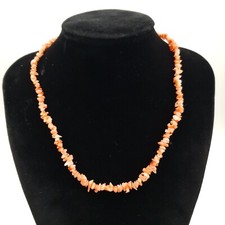 Pink coral necklace for sale  POLEGATE