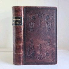 A Scripture Manual By Charles Simmons Antique 1851 Lovely Embossed Leather Faith, usado comprar usado  Enviando para Brazil
