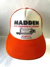 Usado, Vintage Madden Auto Crushers Logging Blocher Indiana Snapback Mesh Cap Hat comprar usado  Enviando para Brazil