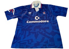 Vintage DOMOWA KOSZULKA PIŁKARSKA CHELSEA 1991-93 Umbro Retro Commodore Player podpisana (22 na sprzedaż  Wysyłka do Poland