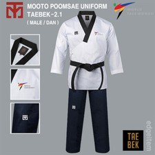 MOOTO TAEBEK 2.1 Uniforme Poomsae (Masculino) WT Dan Dobok Novo em folha TKD Gi comprar usado  Enviando para Brazil