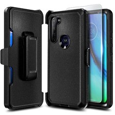Capa telefone coldre clipe cinto + vidro temperado para Motorola Moto g POWER (2020) comprar usado  Enviando para Brazil