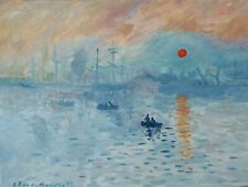 ręcznie malowany obraz olejny claude monet impress impresjonizm red sun na sprzedaż  PL