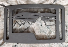 FIVELA DE CINTO GRIP6 - CENA DE MONTANHA PERSONALIZADA - CINZA GUNMETAL - 1,5 POLEGADAS DE LARGURA comprar usado  Enviando para Brazil