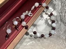 Moonstone red garnet for sale  EYE