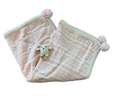Usado, Carrinho de bebê Pottery Barn infantil rosa malha Stoller cobertor creme Sherpa 30”x40” comprar usado  Enviando para Brazil