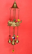 Sino de vento de elefante feito à mão latão Feng Shui porta pendurada campainha decoração showpiece, usado comprar usado  Enviando para Brazil