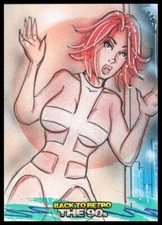 Back to Retro Anos 90 LEELOO 5º Elemento Esboço Cartão Pintura por Bianca Thompson, usado comprar usado  Enviando para Brazil