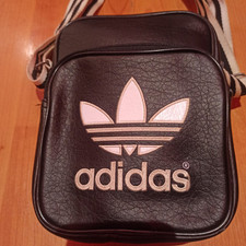 Adidas Originals unissex mini bolsa carteiro preta logotipo trevo avião retrô, usado comprar usado  Enviando para Brazil