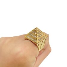 Anel pirâmide Ice Out aço inoxidável sem manchas comprar usado  Enviando para Brazil