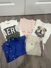 Lote de 5 Camisas Pantalones Cortos Ropa Hombre Kurta Tommy Hilfiger Aeropostale AE Mixto segunda mano  Embacar hacia Argentina