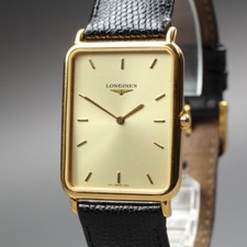 [Perto de ESTADO PERFEITO] Longines Cal.L140.6 140 7426 26mm relógio masculino de quartzo mostrador dourado comprar usado  Enviando para Brazil