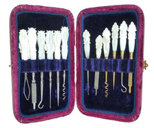 Outil Nacre Kit De Couture Environ 1860 Nécessaire De Voyage B-22, usado comprar usado  Enviando para Brazil