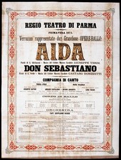 1872 manifesto originale usato  Parma