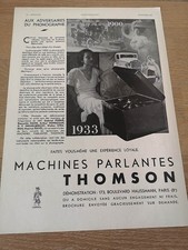 Publicité 1933 phonographe d'occasion  Bordeaux-