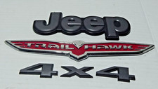2014-2022 JEEP Cherokee TRAIL HAWKE 4X4 conjunto de emblema de porta elevatória traseira preto comprar usado  Enviando para Brazil