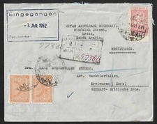 CAPA REGISTRADA CORREIO AÉREO DE MECA PARA ALEMANHA DA ARÁBIA SAUDITA 1951 comprar usado  Enviando para Brazil