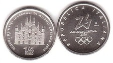 Itália 1/4 Euro 2025 UNC Milão XXV Jogos Olímpicos de Inverno Milão e Cortina 2026 comprar usado  Enviando para Brazil