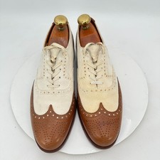 Polo Ralph Lauren Masculino Reino Unido 10D EUA 10,5D Camurça Marrom Creme Oxford Inglaterra Sapatos comprar usado  Enviando para Brazil