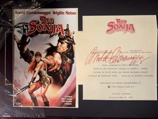 Capa manual do editor assinada por Sonja vermelha com autógrafo de Arnold Schwarzenegger comprar usado  Enviando para Brazil