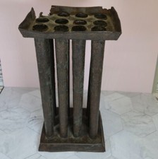 Molde de vela antigo de lata 1800–1899 12 slots decoração rústica primitiva colecionável comprar usado  Enviando para Brazil