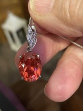 Padparadscha quartz 925 for sale  BURY ST. EDMUNDS