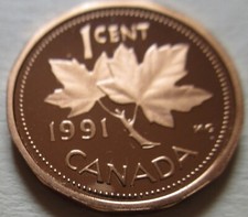 Moeda de centavos pequenos 1991 Canadá PROVA. Estado perfeito UNC. Moeda de um centavo comprar usado  Enviando para Brazil