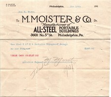 Moister philadelphia 1916 for sale  Lewistown
