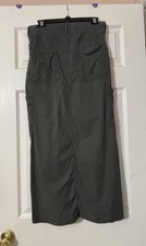 Saia cargo American Eagle tamanho 4 midi maxi cinza bolsos fenda frontal, usado comprar usado  Enviando para Brazil