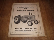 Allis Chalmers Operators Instructions Model D19 Tractor TM-293A comprar usado  Enviando para Brazil