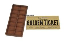 Molde faça você mesmo WILLY WONKA + Molde de fundição em barra de chocolate Golden TICKET 7,5"" x 3,5"" comprar usado  Enviando para Brazil